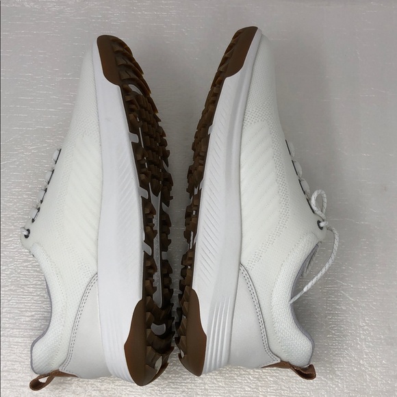 NEW Johnston & Murphy Golf Shoes Amherst GL1 Sport Hybrid White Coated Knit 10M - Picture 5 of 17